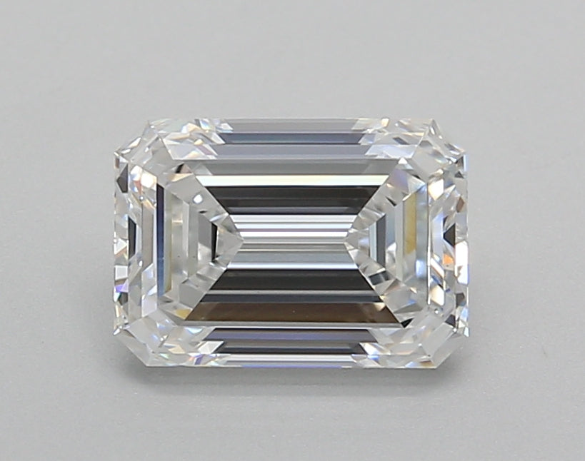 1.50 Carat Emerald Shaped, Very Good Cut, D Color, VVS2 Clarity, IGI Certified Lab Grown Diamond