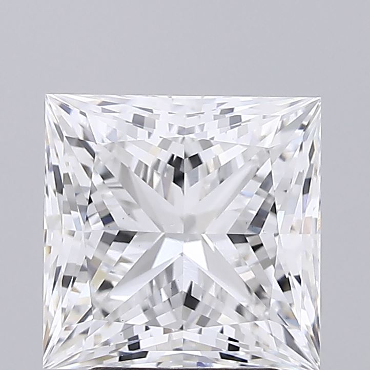 3.02 Carat Princess Shaped, Ideal Cut, E Color, VS1 Clarity, IGI Certified Lab Grown Diamond