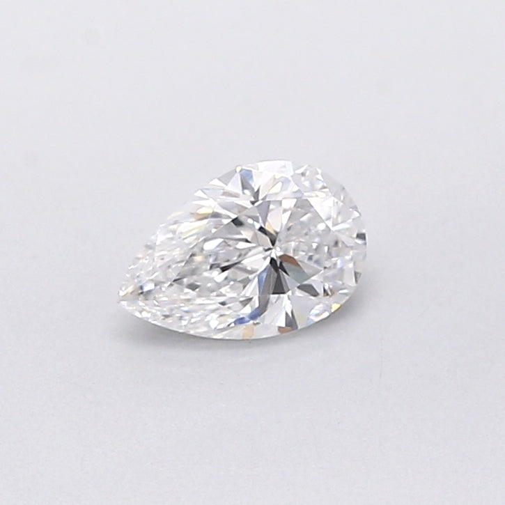0.45 Carat Pear Shaped, Very Good Cut, D Color, VVS2 Clarity, IGI Certified Lab Grown Diamond