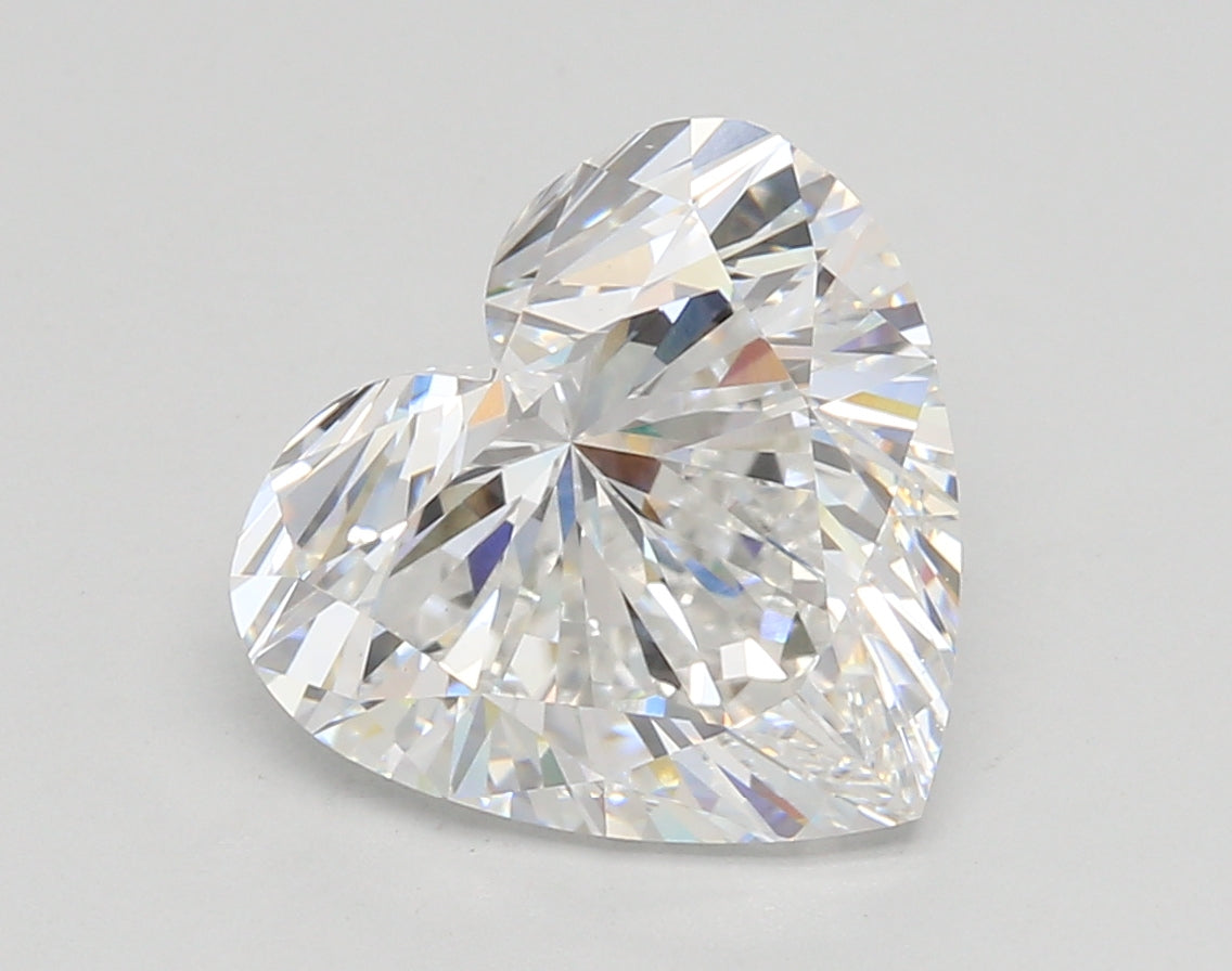 4.10 Carat Heart Shaped, Excellent Cut, E Color, VS1 Clarity, IGI Certified Lab Grown Diamond