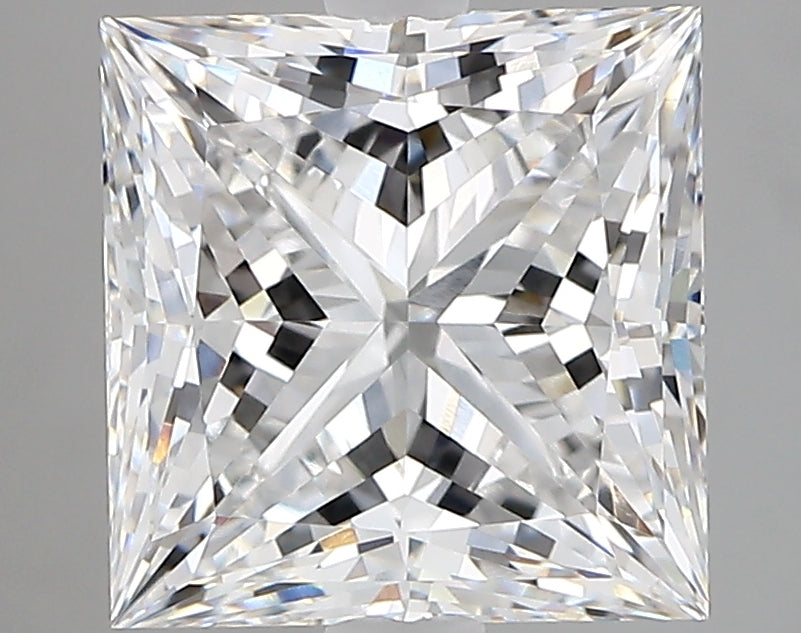 3.90 Carat Princess Shaped, Very Good Cut, D Color, VVS1 Clarity, IGI Certified Lab Grown Diamond
