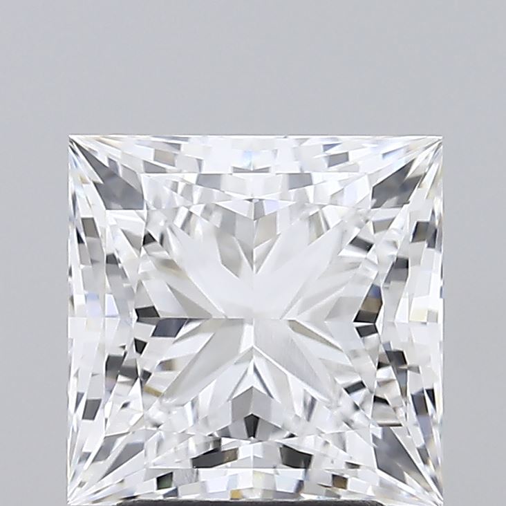 3.00 Carat Princess Shaped, Ideal Cut, D Color, VVS2 Clarity, IGI Certified Lab Grown Diamond
