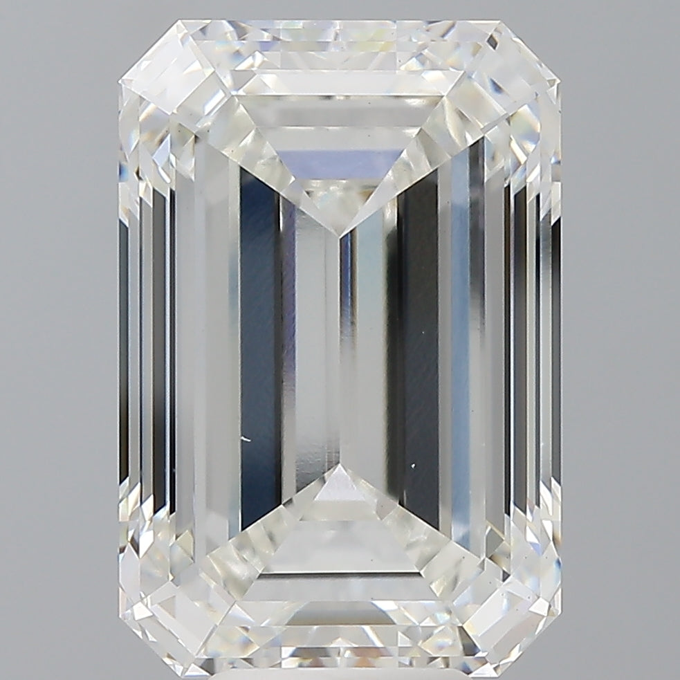 9.04 Carat Emerald Shaped, Ideal Cut, F Color, VS1 Clarity, IGI Certified Lab Grown Diamond