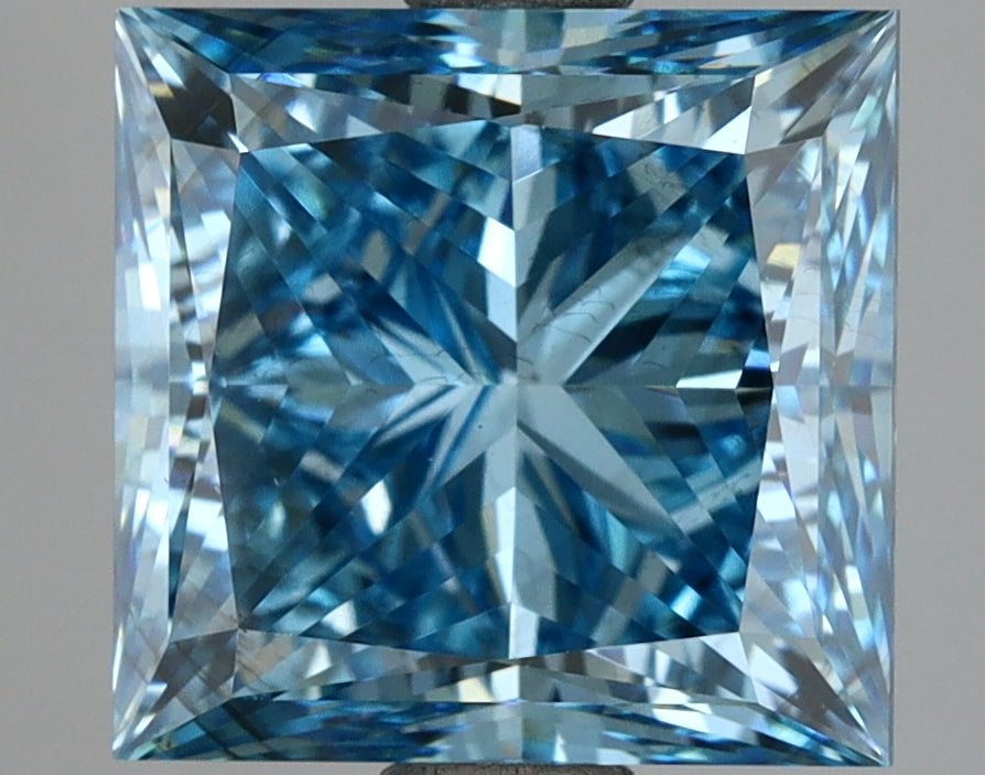 4.06 Carat Princess Shaped, Ideal Cut, SI1 Clarity, IGI Certified Lab Grown Diamond