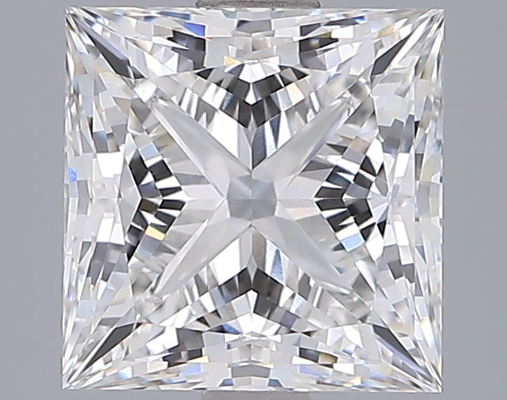 3.06 Carat Princess Shaped, Ideal Cut, D Color, VVS2 Clarity, IGI Certified Lab Grown Diamond