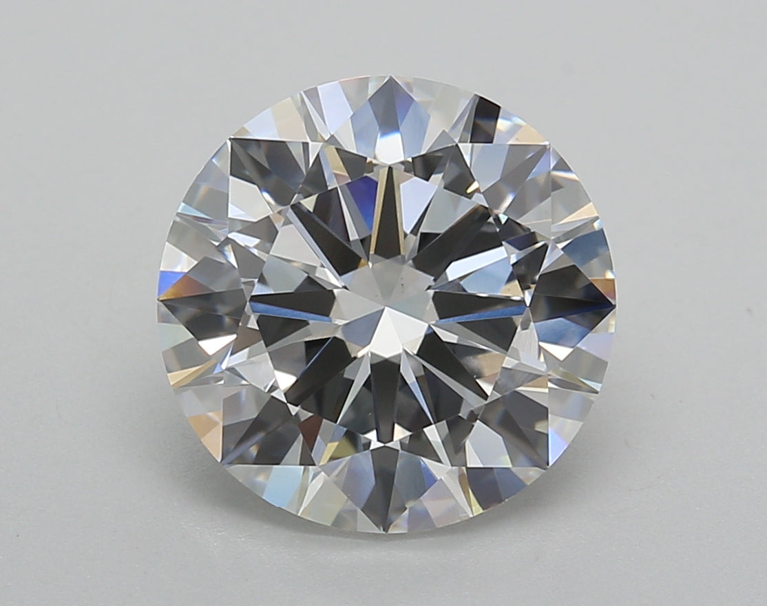 4.02 Carat Round Shaped, Excellent Cut, F Color, VVS2 Clarity, IGI Certified Lab Grown Diamond