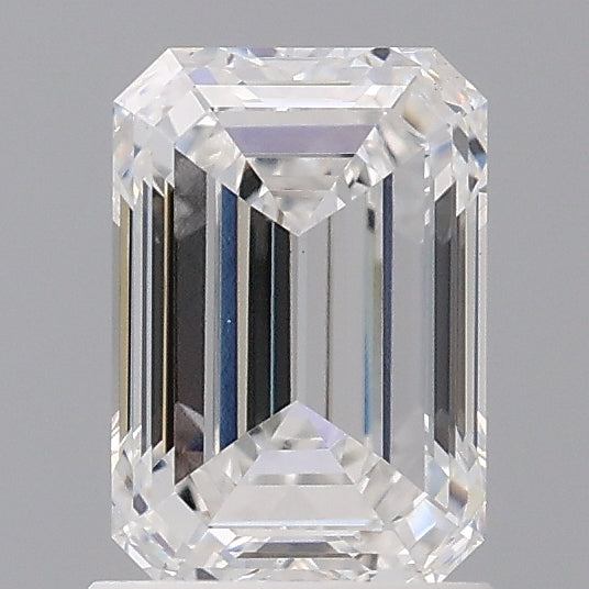 1.59 Carat Emerald Shaped, Ideal Cut, D Color, VVS2 Clarity, IGI Certified Lab Grown Diamond