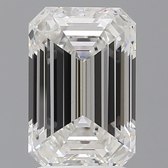 2.58 Carat Emerald Shaped, Ideal Cut, E Color, VVS2 Clarity, IGI Certified Lab Grown Diamond