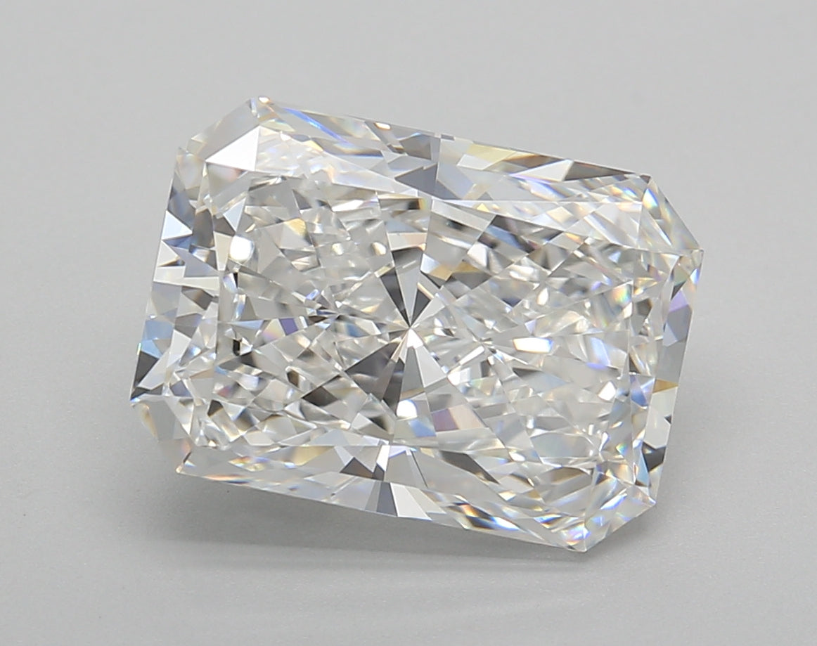 5.00 Carat Radiant Shaped, Excellent Cut, D Color, VVS2 Clarity, IGI Certified Lab Grown Diamond