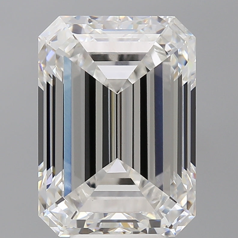 7.57 Carat Emerald Shaped, Ideal Cut, E Color, VVS2 Clarity, IGI Certified Lab Grown Diamond