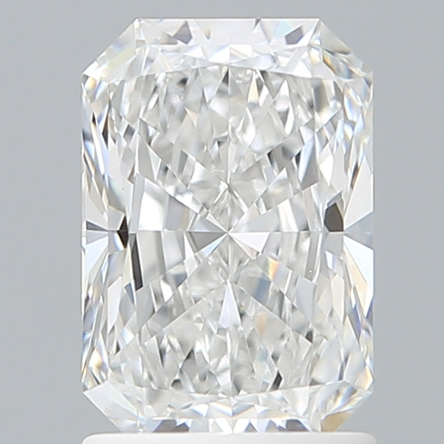 1.60 Carat Radiant Shaped, Ideal Cut, E Color, VVS2 Clarity, IGI Certified Lab Grown Diamond