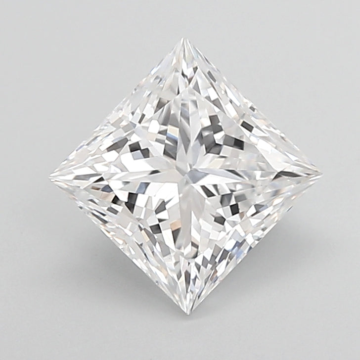 2.07 Carat Princess Shaped, Ideal Cut, D Color, VVS2 Clarity, IGI Certified Lab Grown Diamond