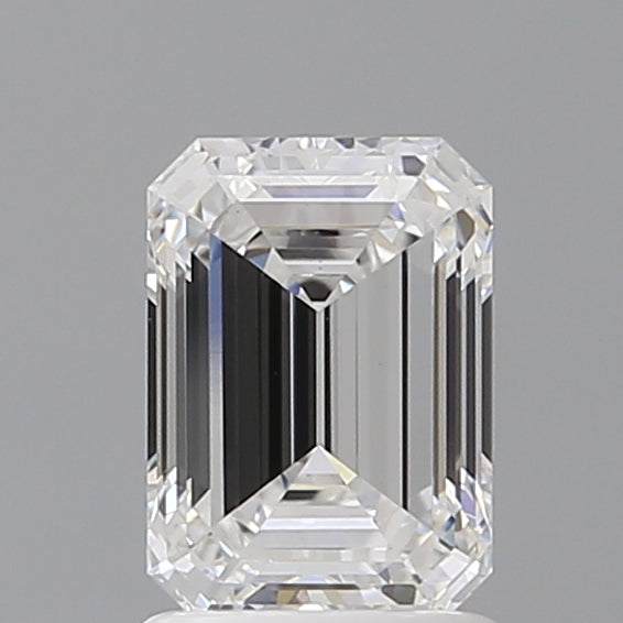 1.57 Carat Emerald Shaped, Ideal Cut, D Color, VVS2 Clarity, IGI Certified Lab Grown Diamond