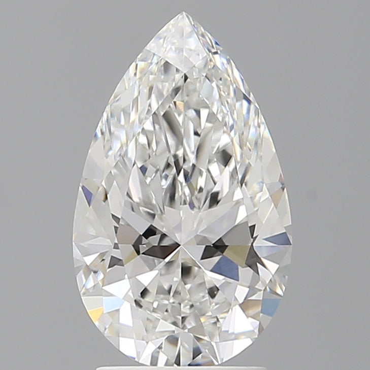 2.59 Carat Pear Shaped, Ideal Cut, E Color, VVS2 Clarity, IGI Certified Lab Grown Diamond