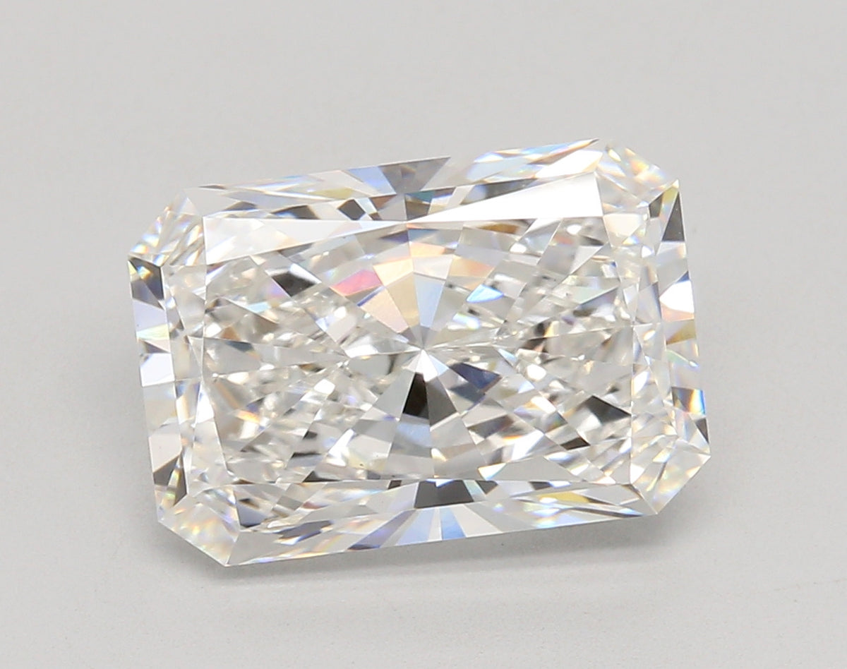 5.54 Carat Radiant Shaped, Ideal Cut, F Color, VS1 Clarity, IGI Certified Lab Grown Diamond