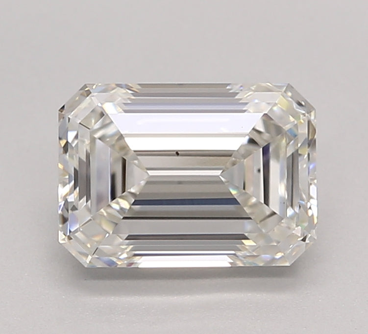 1.52 Carat Emerald Shaped, Ideal Cut, H Color, VS2 Clarity, GIA Certified Lab Grown Diamond