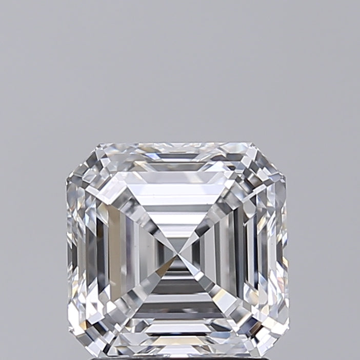 2.02 Carat Asscher Shaped, Very Good Cut, D Color, VVS2 Clarity, IGI Certified Lab Grown Diamond