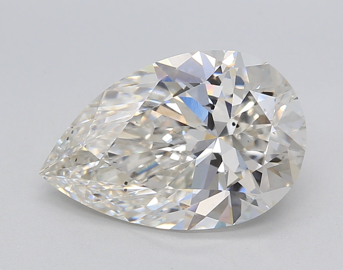 4.02 Carat Pear Shaped, Ideal Cut, G Color, VS2 Clarity, IGI Certified Lab Grown Diamond
