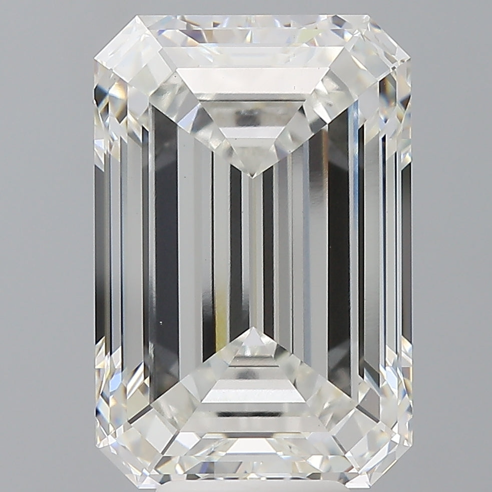 8.57 Carat Emerald Shaped, Ideal Cut, F Color, VVS2 Clarity, IGI Certified Lab Grown Diamond