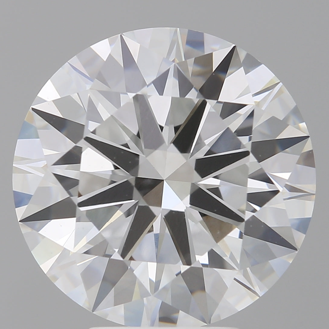 6.03 Carat Round Shaped, Ideal Cut, F Color, VVS2 Clarity, IGI Certified Lab Grown Diamond