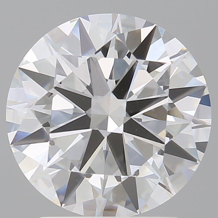 2.53 Carat Round Shaped, Excellent Cut, D Color, VVS2 Clarity, IGI Certified Lab Grown Diamond