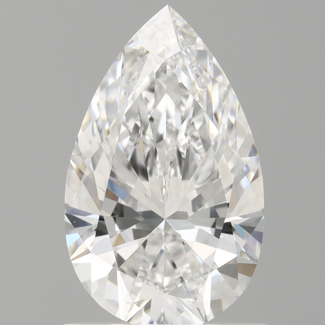 1.10 Carat Pear Shaped, Ideal Cut, D Color, VVS2 Clarity, IGI Certified Lab Grown Diamond