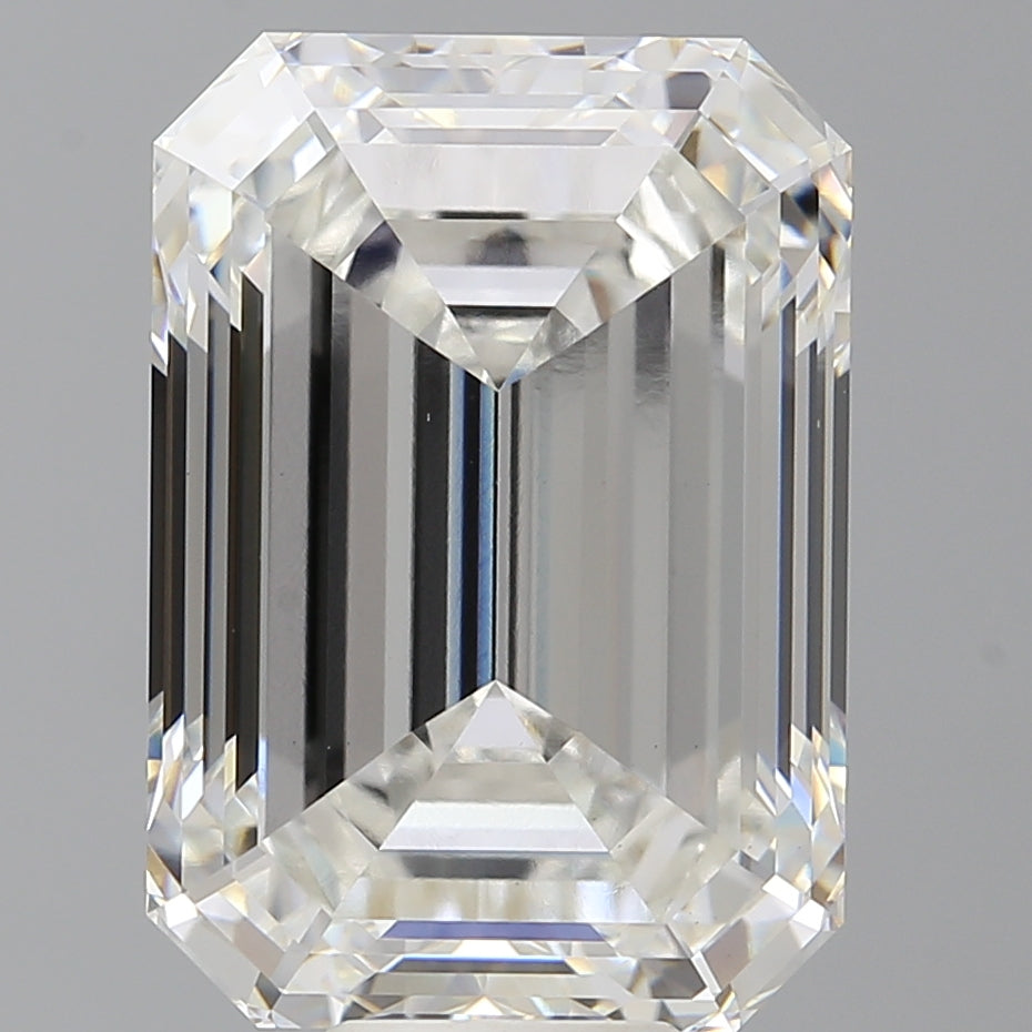 12.58 Carat Emerald Shaped, Ideal Cut, F Color, VVS2 Clarity, IGI Certified Lab Grown Diamond
