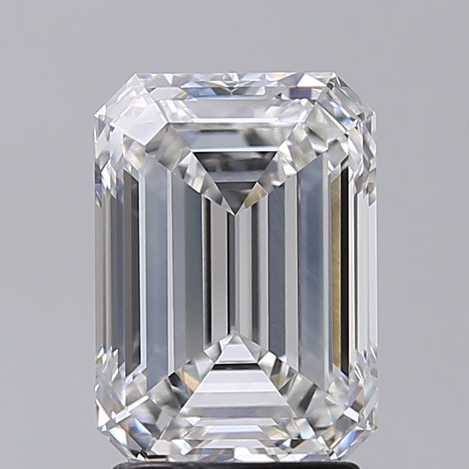 2.67 Carat Emerald Shaped, Very Good Cut, F Color, VVS1 Clarity, IGI Certified Lab Grown Diamond