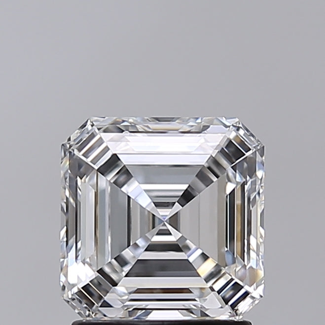 1.83 Carat Asscher Shaped, Ideal Cut, E Color, VVS2 Clarity, IGI Certified Lab Grown Diamond