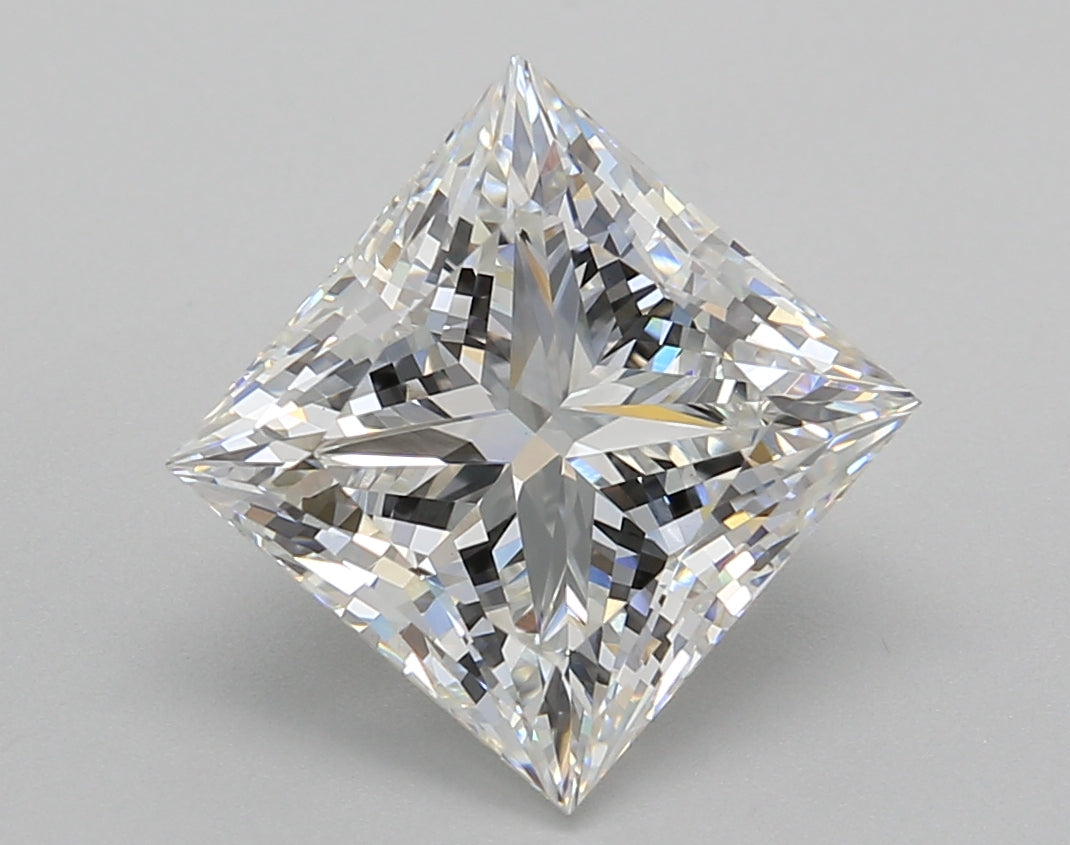 4.01 Carat Princess Shaped, Very Good Cut, F Color, VVS2 Clarity, IGI Certified Lab Grown Diamond