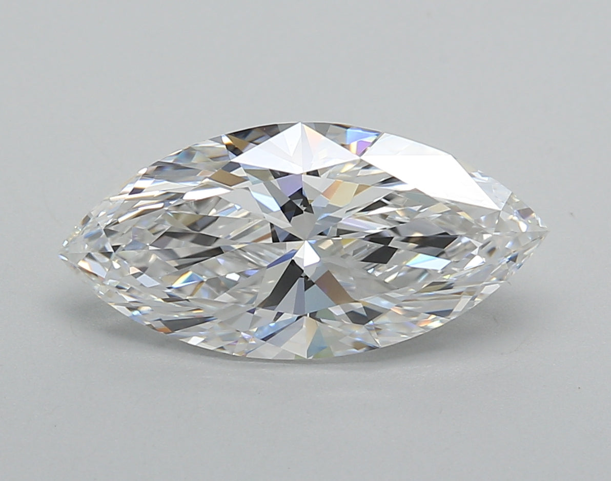 2.80 Carat Marquise Shaped, Excellent Cut, D Color, VVS2 Clarity, IGI Certified Lab Grown Diamond