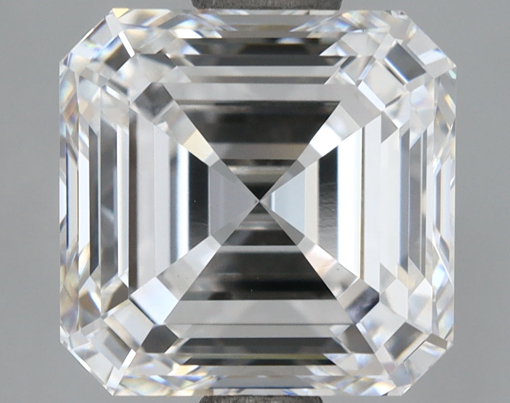 3.04 Carat Asscher Shaped, Ideal Cut, D Color, VVS1 Clarity, IGI Certified Lab Grown Diamond