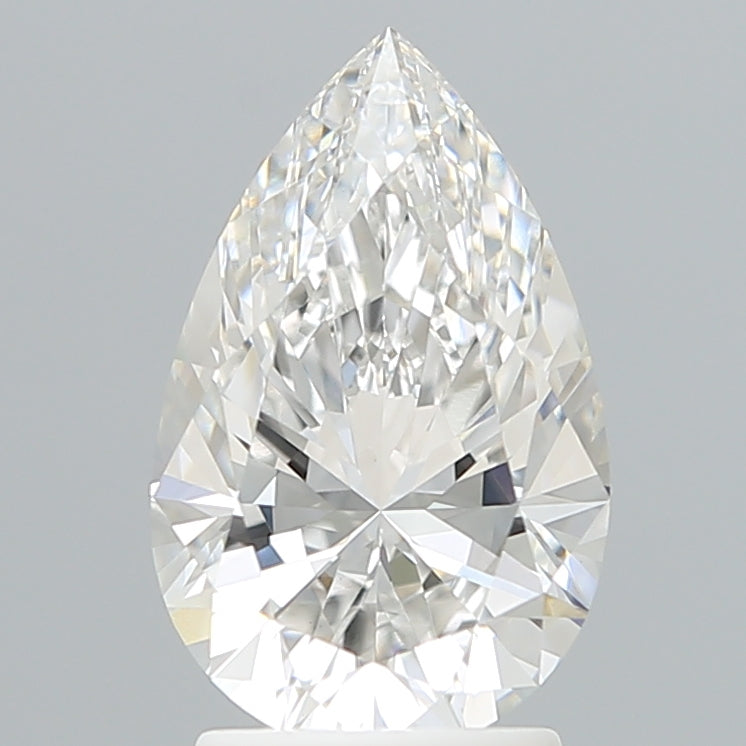 2.42 Carat Pear Shaped, Ideal Cut, F Color, VVS2 Clarity, IGI Certified Lab Grown Diamond