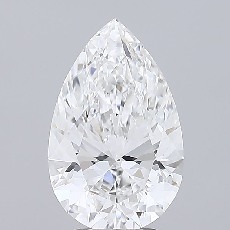4.04 Carat Pear Shaped, Ideal Cut, E Color, VVS2 Clarity, IGI Certified Lab Grown Diamond