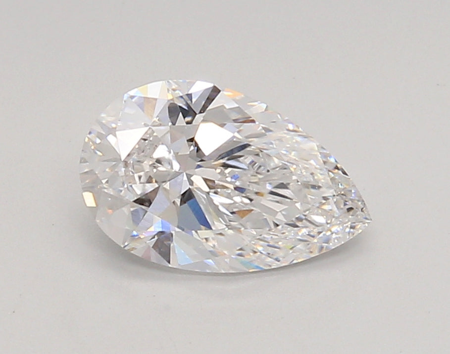 1.31 Carat Pear Shaped, Ideal Cut, D Color, VVS2 Clarity, IGI Certified Lab Grown Diamond