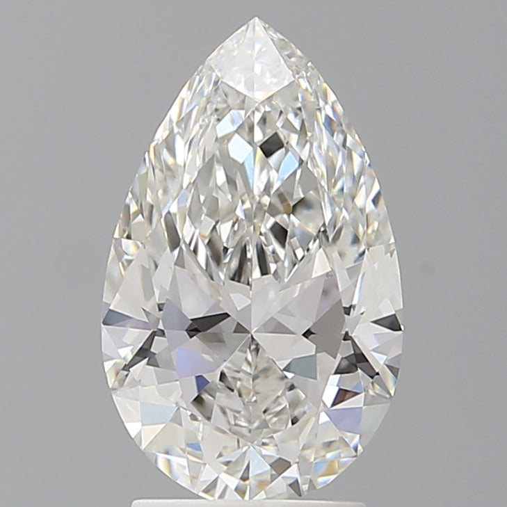 2.51 Carat Pear Shaped, Ideal Cut, F Color, VVS2 Clarity, IGI Certified Lab Grown Diamond