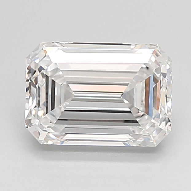 2.00 Carat Emerald Shaped, Ideal Cut, D Color, VVS2 Clarity, IGI Certified Lab Grown Diamond