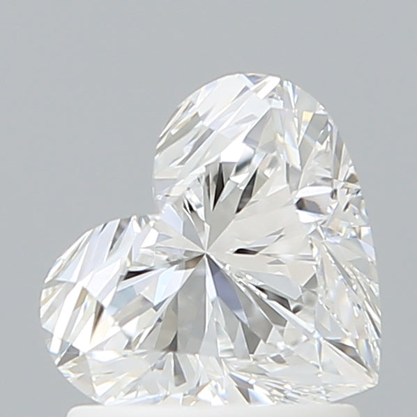 1.34 Carat Heart Shaped, Excellent Cut, D Color, VVS2 Clarity, IGI Certified Lab Grown Diamond