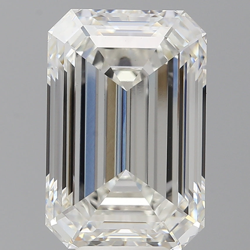 8.60 Carat Emerald Shaped, Ideal Cut, F Color, VS1 Clarity, IGI Certified Lab Grown Diamond