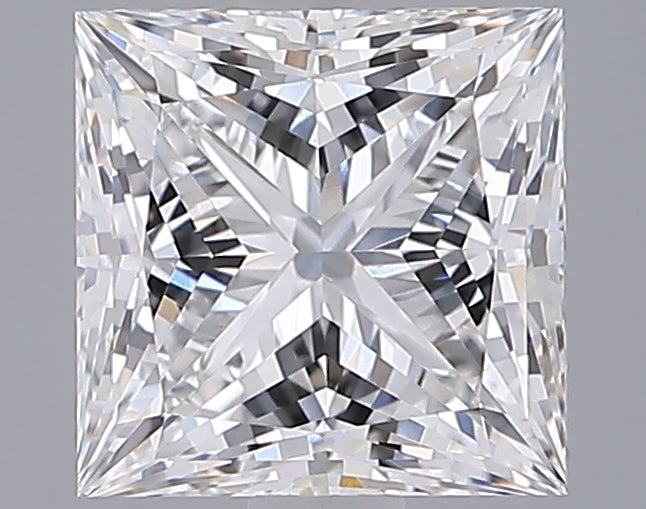 2.06 Carat Princess Shaped, Ideal Cut, E Color, VVS2 Clarity, IGI Certified Lab Grown Diamond