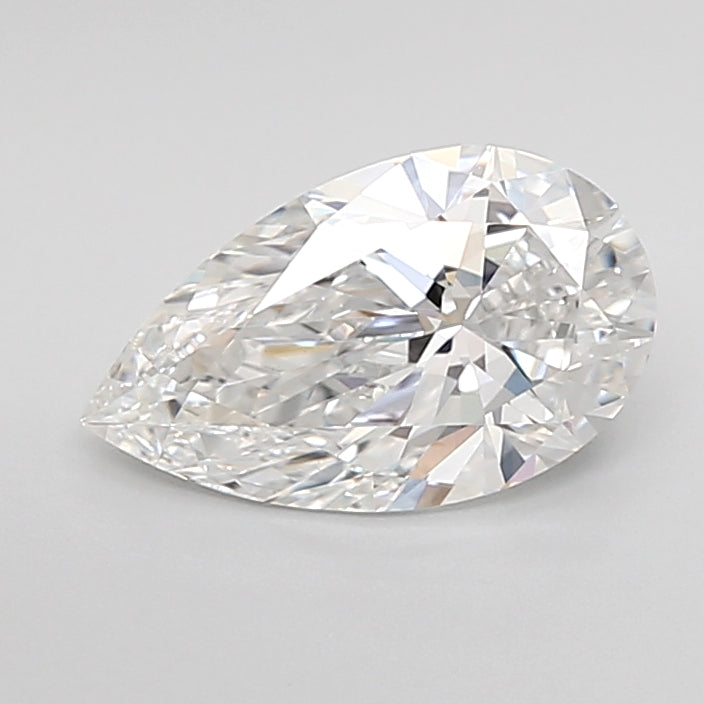 1.56 Carat Pear Shaped, Ideal Cut, E Color, VVS2 Clarity, IGI Certified Lab Grown Diamond