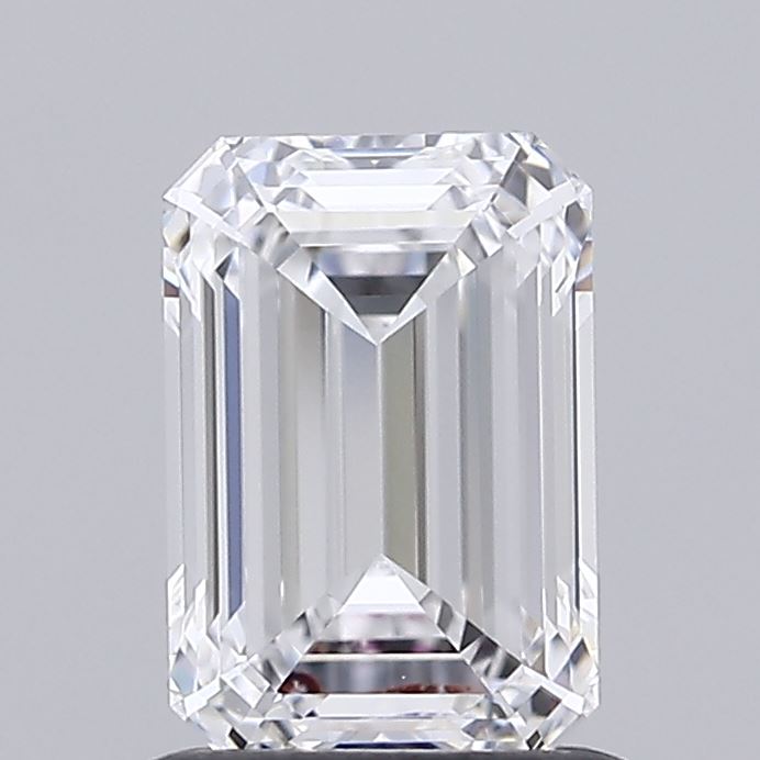 1.07 Carat Emerald Shaped, Ideal Cut, D Color, IF Clarity, IGI Certified Lab Grown Diamond