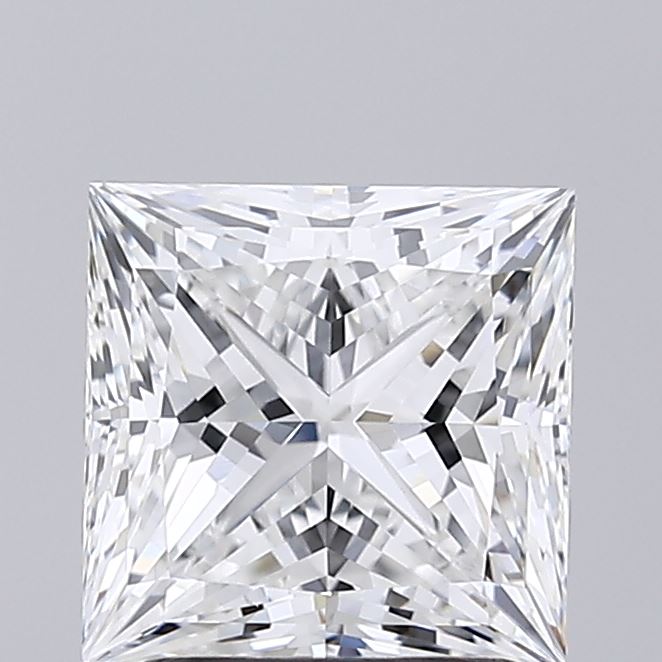 2.02 Carat Princess Shaped, Ideal Cut, F Color, VVS2 Clarity, IGI Certified Lab Grown Diamond