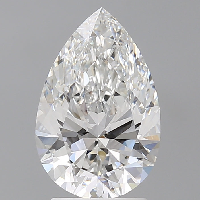 2.52 Carat Pear Shaped, Ideal Cut, E Color, VVS2 Clarity, IGI Certified Lab Grown Diamond