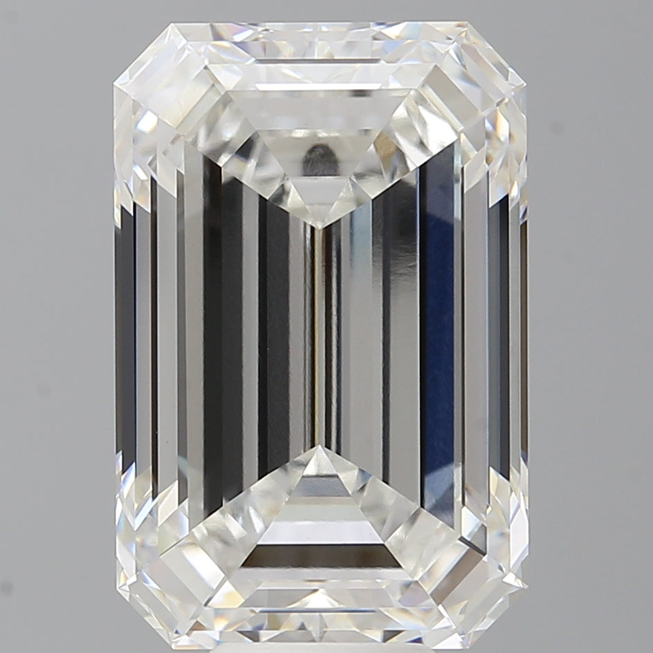 11.58 Carat Emerald Shaped, Ideal Cut, F Color, VVS2 Clarity, IGI Certified Lab Grown Diamond