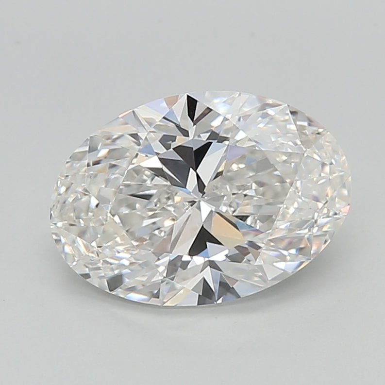 1.71 Carat Oval Shaped, Ideal Cut, G Color, VVS2 Clarity, IGI Certified Lab Grown Diamond