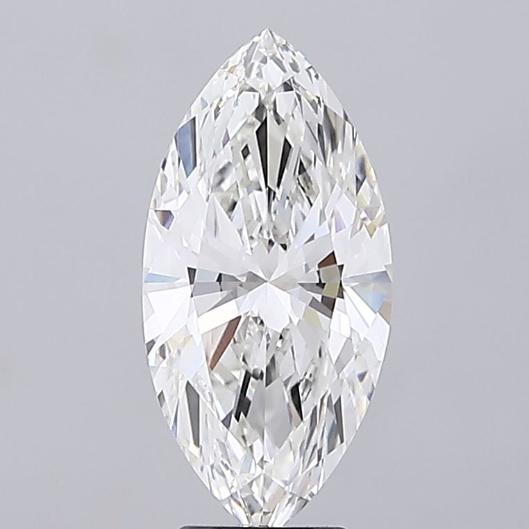 4.05 Carat Marquise Shaped, Ideal Cut, G Color, VVS1 Clarity, IGI Certified Lab Grown Diamond