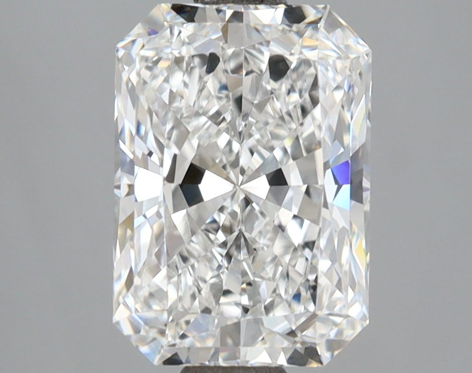 2.57 Carat Radiant Shaped, Ideal Cut, E Color, VVS2 Clarity, IGI Certified Lab Grown Diamond