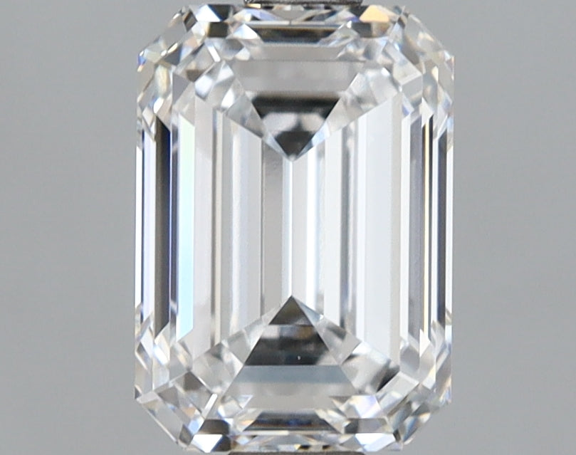 2.10 Carat Emerald Shaped, Ideal Cut, D Color, VVS1 Clarity, IGI Certified Lab Grown Diamond
