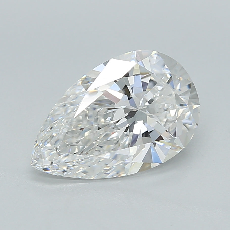 2.00 Carat Pear Shaped, Ideal Cut, E Color, VVS2 Clarity, IGI Certified Lab Grown Diamond